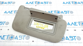 Right visor Nissan Leaf 13-17 gray velour, without hook, for dry cleaning