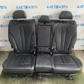 Rear row of seats 2 row BMW X5 F15 14-18 leather black Dakota, Comfort, separate seat, for dry cleaning, dented