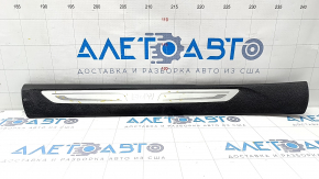 Door sill trim front left BMW X5 F15 14-18 black with chrome insert, scratches, broken mount