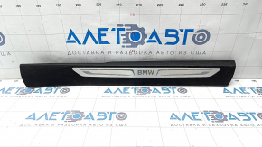 Door sill trim front right BMW X5 F15 14-18 black with chrome insert, scratches