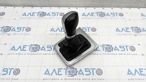 Gear knob VW CC 08-17 black leather, chrome swelled, scratches