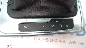 Gear knob VW CC 08-17 black leather, chrome swelled, scratches
