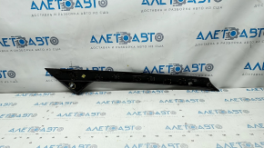 Right windshield pillar trim Ford Explorer 16-19 black gloss, broken fastener, missing seal
