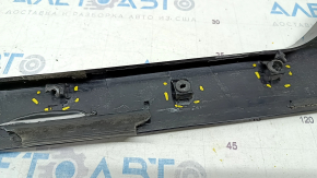 Right windshield pillar trim Ford Explorer 16-19 black gloss, broken fastener, missing seal