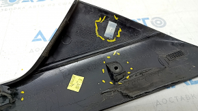 Right windshield pillar trim Ford Explorer 16-19 black gloss, broken fastener, missing seal