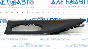 Front panel trim upper BMW X5 F15 14-18 leather black, dented, crack in fastening