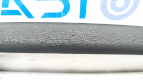 Front panel trim upper BMW X5 F15 14-18 leather black, dented, crack in fastening