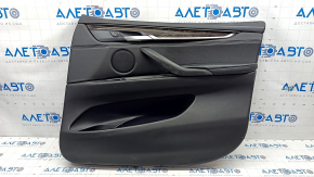 Door trim card front right BMW X5 F15 14-18 leather black Dakota, tears, scratches