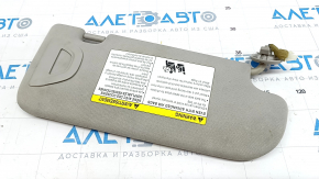 Left visor Infiniti Q50 14- gray, without hook, for dry cleaning, missing plug