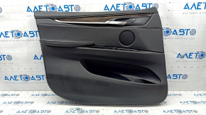Door trim card front left BMW X5 F15 14-18 leather black Dakota, scratches