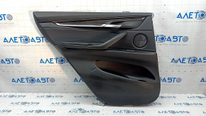 Door trim card rear left BMW X5 F15 14-18 leather black Dakota without curtain, scratches, tears, dents