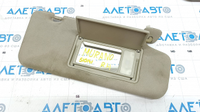 Right visor Nissan Murano z50 03-08 gray, without hook, for dry cleaning