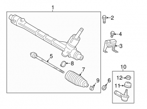Steering rod right Mitsubishi Outlander 14-21