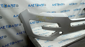 Front bumper upper part Ford Explorer 16-17 rest, white, pressed, scratches