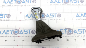 Gear knob Audi Q7 4L 10-15 leather, beige, scratches, cracked leather