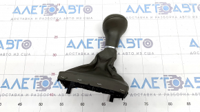 Gear knob Audi Q7 4L 10-15 leather, beige, scratches, cracked leather