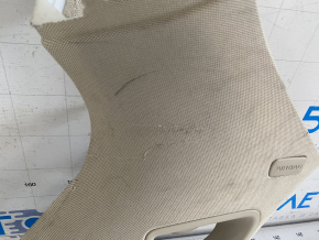 Rear pillar trim left Audi Q7 4L 10-15 for 3 rows, beige, fabric, for dry cleaning, scratches