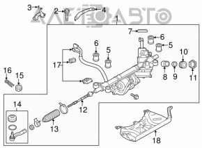 Steering tip right Subaru Legacy 15-19