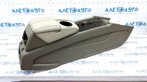Central console armrest and cup holders Audi Q7 4L 10-15 beige, scratches, dry cleaning
