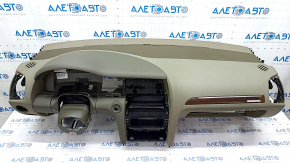 Torpedo front panel with AIRBAG Audi Q7 4L 10-15 beige, broken fasteners, scratches, for dry cleaning