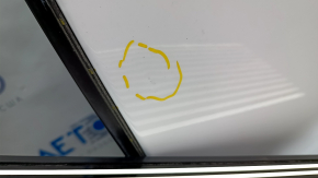 Door assembly rear left Ford Explorer 11-19 white YZ, dented, bumps, torn front seal