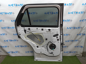 Door assembly rear left Ford Explorer 11-19 white YZ, dented, bumps, torn front seal