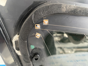 Window blind glass rear right Audi Q7 4L 10-15 with moldings, tinted, chip torn off, scratches