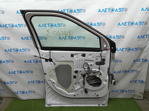 Door assembly front left Ford Explorer 11-19 white YZ, bumps, side trim mount is peeled off