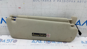 Left visor Audi Q7 4L 10-15 beige, cloth, without hook, for cleaning