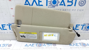 Right visor Audi Q7 4L 10-15 beige, cloth, no hook, needs cleaning, broken latch