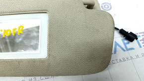 Right visor Audi Q7 4L 10-15 beige, cloth, no hook, needs cleaning, broken latch