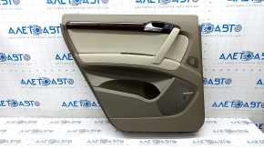 Door trim card rear left Audi Q7 4L 10-15 beige, molding under wood gloss, BOSE, scratches, for cleaning