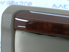 Door trim card rear left Audi Q7 4L 10-15 beige, molding under wood gloss, BOSE, scratches, for cleaning