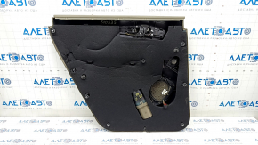 Door trim card rear right Audi Q7 4L 10-15 beige, molding under wood gloss, BOSE, scratches, needs cleaning, dents, broken fastening