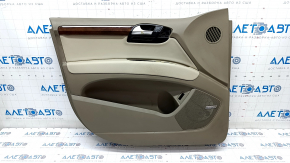 Door trim card front left Audi Q7 4L 10-15 beige, molding under wood gloss, BOSE, scratches, for cleaning, torn, under seat memory, broken fastening, cracked