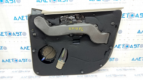 Door trim card front left Audi Q7 4L 10-15 beige, molding under wood gloss, BOSE, scratches, for cleaning, torn, under seat memory, broken fastening, cracked