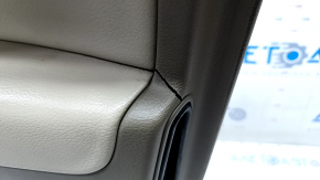 Door trim card front right Audi Q7 4L 10-15 beige, molding under wood gloss, BOSE, scratches, needs cleaning, broken fastening, cracked
