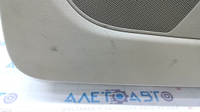 Door trim card front right Audi Q7 4L 10-15 beige, molding under wood gloss, BOSE, scratches, needs cleaning, broken fastening, cracked