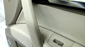 Door trim card front right Audi Q7 4L 10-15 beige, molding under wood gloss, BOSE, scratches, needs cleaning, broken fastening, cracked