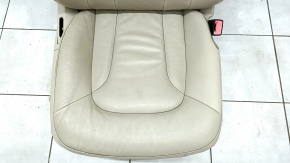 Passenger seat Audi Q7 4L 10-15 with airbag, electric, heated, beige leather, scratches on plastic, backrest peeled off, worn