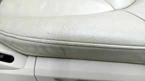 Passenger seat Audi Q7 4L 10-15 with airbag, electric, heated, beige leather, scratches on plastic, backrest peeled off, worn