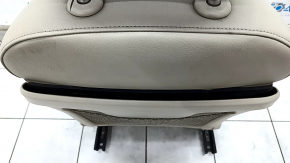 Passenger seat Audi Q7 4L 10-15 with airbag, electric, heated, beige leather, scratches on plastic, backrest peeled off, worn