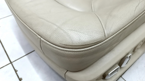 Driver's seat Audi Q7 4L 10-15 with airbag, electric, heated, beige leather, worn, for cleaning