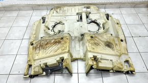 Floor covering rear Audi Q7 4L 10-15 beige, needs cleaning, torn