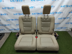 Rear row of seats 3rd row Ford Explorer 16-19 rag beige, dry clean, break