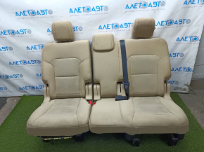 Rear row of seats 2nd row Ford Explorer 16-19 beige cloth, dry cleanable
