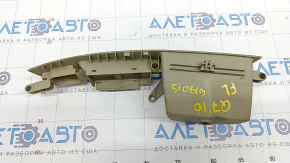 Front left window lift control trim Audi Q7 4L 10-15 beige, scratches