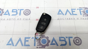Key Audi Q7 4L 10-15 4 buttons, scratches, missing fragment, cannot be ejected