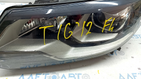 Headlight front left VW Tiguan 12-17 complete, rest, xenon + led, sand