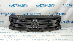 Radiator grill assembly VW Tiguan 12-17 rest, with badge, sand